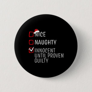 Leuk Ondeugend Mooi Kerst Familie Pyjama Mannen Vr Ronde Button 5,7 Cm