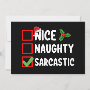 Leuk Ondeugend Sarcastisch Kerstlijst Sarcasme Kaart