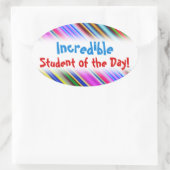 Leuk "Ongelooflijke student van de dag!" Sticker (Tas)