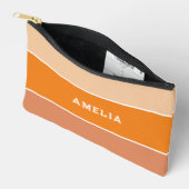 Leuk oranje streep varsity monogram etui (Open)