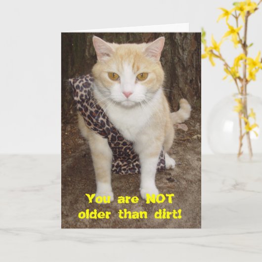 Leuk ouder dan Dirt BD Kaart (Gele Bloem)