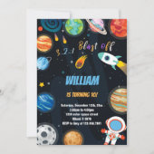 Leuk Outer Space Theme voor kinderen Kaart (Voorkant)