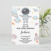 Leuk Outer Space Theme voor kinderen Kaart (Staand voorkant)