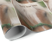 Leuk Paardengezicht gepersonaliseerd Cadeaupapier (Rol Hoek)