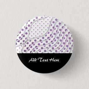 Leuk paars stippenontwerp ronde button 3,2 cm