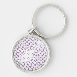 Leuk Paars Stippenontwerp Sleutelhanger