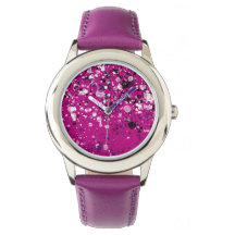 Leuk paarse horloge met kleuren