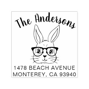 Leuk  paashaas retouradres  zelfinktende stempel