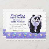 Leuk Panda Beer Baby shower Kaart (Voorkant / Achterkant)