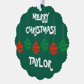 Leuk papier Kerst ornament kaart met envelop (Links)