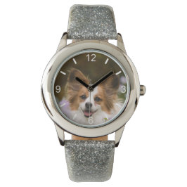 Leuk Papillon Spaniel Foto Hondenliefhebbers wijze Horloge