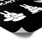 Leuk Pasen Elk konijn was Kung Fu vechtkarate Poster (Hoek)