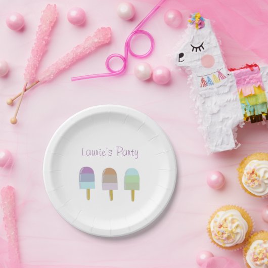  Leuk Pastel Papier Bord 7 "Popsicle Design (Feest)