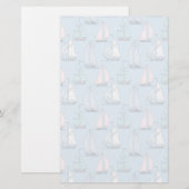 Leuk Patroon 1 van de Zeilboot Briefpapier (Voorkant / Achterkant)