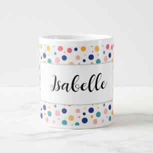 Leuk patroon Kleurrijke Cirkels Polka Dots Extra Grote Beker