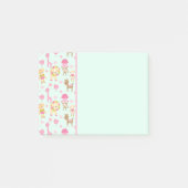 Leuk patroon met gelukkige dieren en speelgoed post-it® notes (Voorkant)