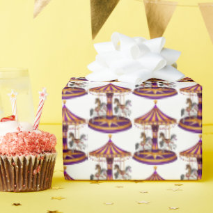 leuk patroon van carrouselpartij cadeaupapier