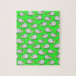 Leuk patroon van een kudde schapen legpuzzel