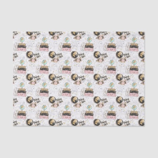 leuk patroon van gevlekte reisliefhebbers tissuepapier (Voorkant)