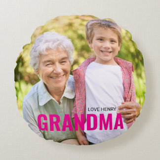 Leuk Persoonlijk Foto Cadeau OMA Geschenk Rond Kussen