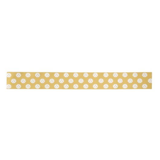 Leuk Pickleball Pattern Sinaasappel Wit Lint (Voorkant)