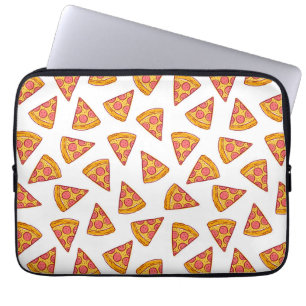 Leuk Pizza Slice Patroon Laptop Sleeve