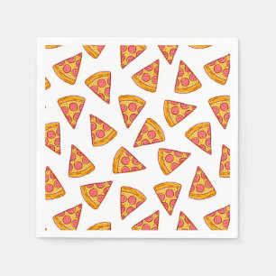 Leuk Pizza Slice Patroon Servet
