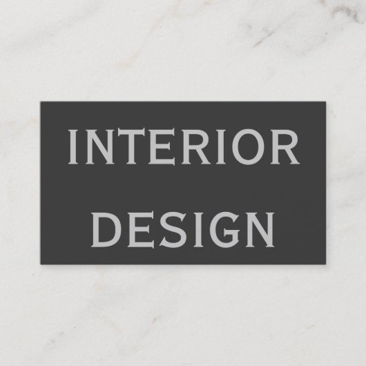 Leuk Plain Grey Interior Designer Visitekaartje (Voorkant)