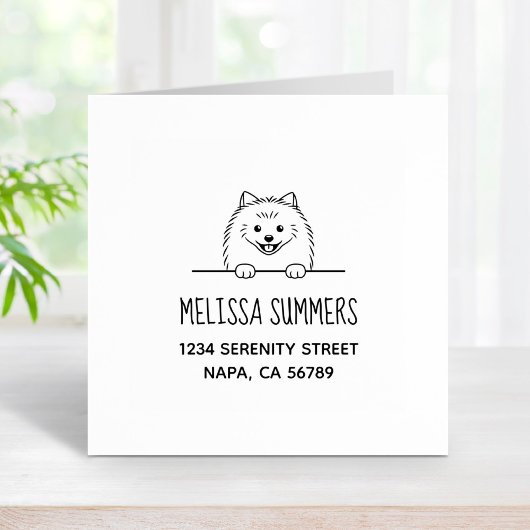 Leuk Pommerse Hond Adres Rubberstempel