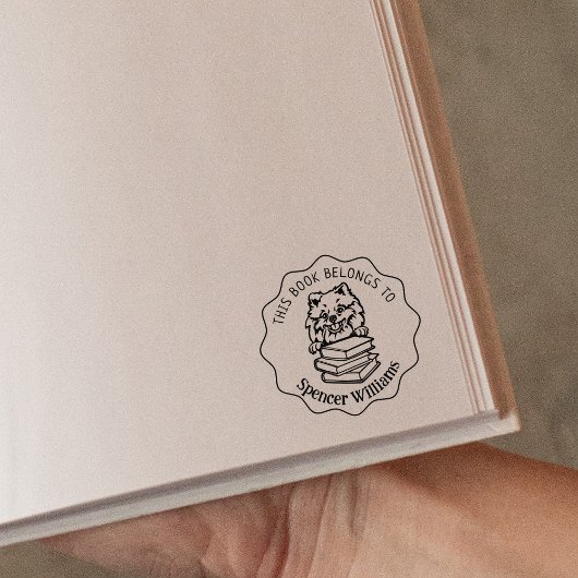 Leuk Pommerse Hond Boek Rubberstempel