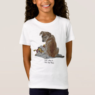 Leuk puppy en teddy de kunst kinder t-shirt van de