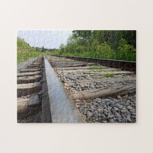 Leuk! Puzzel - Kijken naar beneden de trein tracks (Horizontaal)