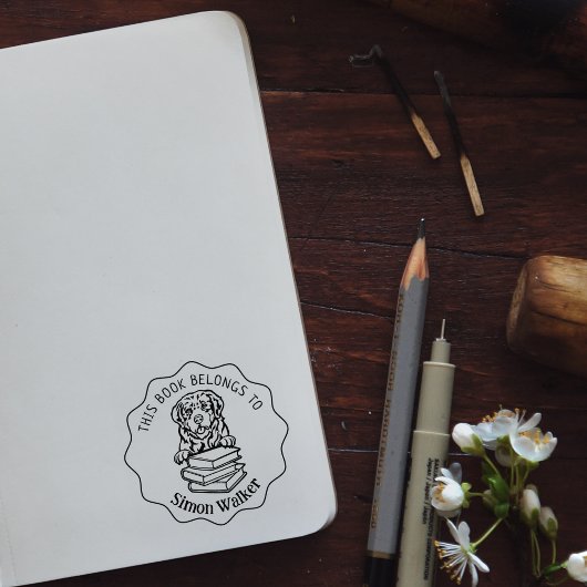 Leuk Pyrenean Mountain Dog Boek Rubberstempel