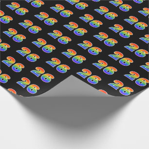 Leuk Rainbow Spectrum Pattern "26" Evenementnummer Cadeaupapier