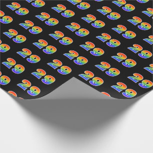 Leuk Rainbow Spectrum Pattern "29" Evenementnummer Cadeaupapier