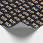 Leuk Rainbow Spectrum Pattern "32" Evenementnummer Cadeaupapier (Hoek)