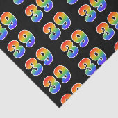 Leuk Rainbow Spectrum Pattern "39" Evenementnummer Tissuepapier (Detail)
