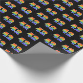 Leuk Rainbow Spectrum Pattern "42" Evenementnummer Cadeaupapier (Hoek)