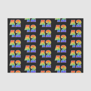 Leuk Rainbow Spectrum Pattern "42" Evenementnummer Tissuepapier