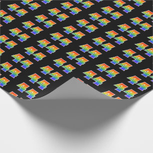 Leuk Rainbow Spectrum Pattern "44" Evenementnummer Cadeaupapier