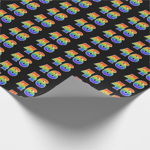 Leuk Rainbow Spectrum Pattern "46" Evenementnummer Cadeaupapier