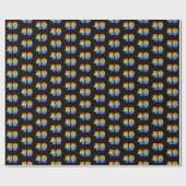 Leuk Rainbow Spectrum Pattern "49" Evenementnummer Cadeaupapier (Vlak)