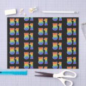 Leuk Rainbow Spectrum Pattern "51" Gebeurtenisnumm Tissuepapier (Craft)
