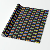 Leuk Rainbow Spectrum Pattern "58" Gebeurtenisnumm Cadeaupapier (Uitgerold)