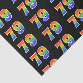 Leuk Rainbow Spectrum Pattern "79" Evenementnummer Tissuepapier (Detail)