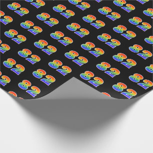 Leuk Rainbow Spectrum Pattern "82" Evenementnummer Cadeaupapier