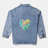 Leuk Regenboog Hart Vrouwen Denim Jacket (Achterkant)