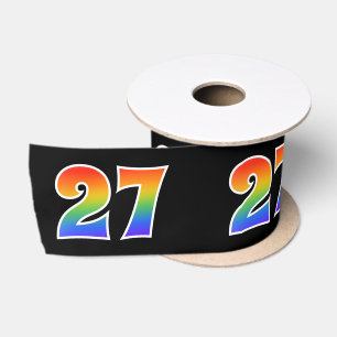 Leuk, Regenboogpatroon "27" Eventnummer (Zwart) Lint