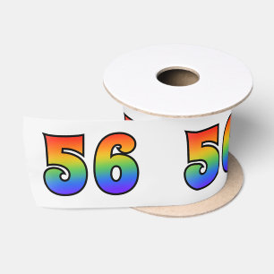 Leuk, regenboogpatroon "56" Evenementnummer (grijs Lint
