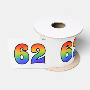 Leuk, Regenboogpatroon "62" Evenement Nummer (Grij Lint